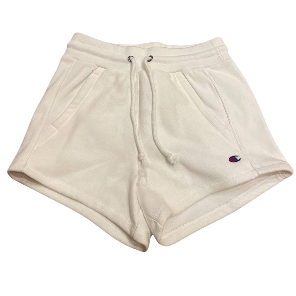 Champion Reverse Weave High Waisted Shorts (Champion across the back)